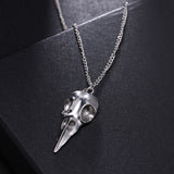 Hot Selling Fashion Novelty Stereo Crow Head Skull Pendant Necklace Chains Christmas Present