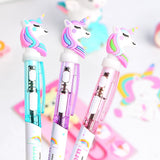 Cifeeo Back To School  1 Pcs Creative Cartoon Unicorn Light Pen Cute Glowing Ballpoint Pen Student Stationery 0.5mm Writing Tool School Supplies