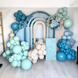 Cifeeo Christmas Gift 180Pcs Balloons Arch Blue Black Maca Grey Latex Garland Kit Wedding Birthday Baby Shower Decorations