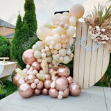 Christmas Gift 96pcs Balloon Garland Arch Kit Baby Shower Wedding Rose Gold Double Cream Birthday Anniversary Party Decor Supplies