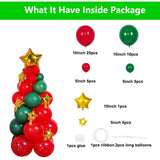 Cifeeo Christmas Tree Balloons Pillar Green Red Chrome Gold Latex Balloon DIY Balloon Christmas Tree for Christmas Anniversary Decorati