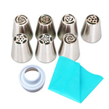 Cifeeo Stainless Steel DIY Pastry Nozzle Icing Piping Nozzle Pastry Tips Tulip Flower Cookie Chocolate Mold Baking Tool Cake Decorating