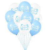 10/20pcs 12'' Print on Your Christening Day Latex Ballons Baby Feet Balloon for Baby Shower Christening Baptism Party Decoration