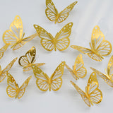 12PCs/Set 3D Hollow Decorative Butterfly Wall Stickers For Kids Rooms Home Decor Fridge Stickers DIY Party Wedding Butterflies