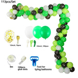 Cifeeo Balloon Garland Green Baby Shower Wedding Birthday Hen Party Decoration Bridal Shower Green White Chrome Gold Ballon 137Pcs/Set