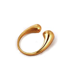 New Irregular Croissants Rings Chunky Circle Heart Geometric Rings for Women Gold Color Crystal Butterfly Rings Fashion Jewelry