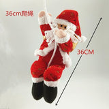 Christmas Gift Christmas Decoration Rope Climbing Santa Claus Doll Pendant Shopping Mall Window Layout Hanging Merry Xmas Ornaments