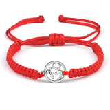 Christmas Gift Handmade Bracelet OM Symbol Charm Red Black Braided Rope String Adjustable Bracelets for Women Men Friendship Lucky Jewelry Gift