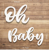 PATIMATE Oh Baby Wall Sticker It's A Boy Girl Baby Shower Decoration 1st Birthday Party Decor Kids Babyshower Gender Reveal