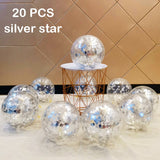 Back to school decoration Cifeeo  20Pcs Metallic Confetti Agate Marble Balloon Latex Transparent Ballon Baby Shower Wedding Birthday Party Decoration Globo