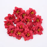 Cifeeo 10PCS 5.5cm Artificial Flower Head Silk Rose Orchid For Wedding Decoration Party DIY Wreath Gift Scrapbooking Craft Fake Flower