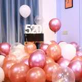 100 Pieces Metal Balloons Pink Ballon Birthday Party Supplies Wedding Decoration Baby Shower Helium Balls Air Confetti Balloons