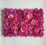 Christmas Gift 60x40cm Artificial Flowers DIY Wedding Decoration Flower Wall Panels Silk Rose Flower Purple Romantic Wedding Backdrop Deco