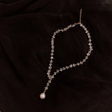 2020 new fashion shiny crystal necklace sexy Pearl Pendant Necklace South Korean women's neck jewelry trendy short necklace