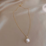 Design Sense Whirlpool Pearl Bird's Nest Short Necklace For Woman Korean Fashion Jewelry New Party Girl's Luxury Clavicle Chain