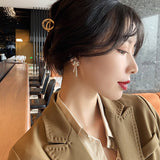 2022 New Classic Zircon Bow Dangle Earrings Fashion Korean Jewelry For Woman Christmas Party Girl's Unusual Luxury Accessories