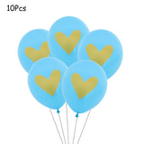 Birthday Party Decors Blue Latex Balloon Disposable Tableware 1st Kids Baby Shower Decoration Supplies Boy Birthday Party Globos