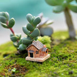 Christmas Gift 5Pcs Mini Doll House Stone House Resin Decorations for Home and Garden DIY Home and Garden DIY Decorations(Style Random)