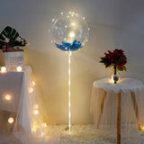 Diy Led Light Balloons Stand with Rose Flower Bouquet Event Decoration Birthday Party Wedding Decoration Led Bubble Balloon