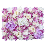 Christmas Gift 60x40cm Artificial Flowers DIY Wedding Decoration Flower Wall Panels Silk Rose Flower Purple Romantic Wedding Backdrop Deco