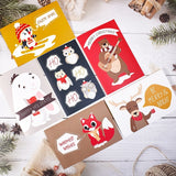Christmas Card Santa Ride Xmas Festival New Year Card Winter Holiday Greeting Cards with Envelopes