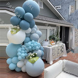 147Pcs Blue Wedding Balloons DIY Arch Garland Kit Maca Baloon Chain Set Party Decor Birthday Baby Shower Globos Baptism Wedding
