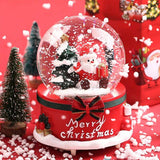 Christmas Gift Santa Claus Crystal Ball Christmas Snow Globe Music Light Snowflakesfor Thanksgiving Birthday New Year Gift Led Light Lamp