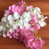 Christmas Gift 6-8CM Head/16PCS Preserved Hydrangeas Artificial Soap Roses Flowers,Forever Hydrangea Heads For Wedding ,Valentine'S Day Gift