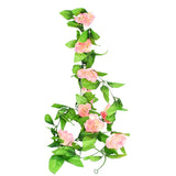 Christmas Gift Artificial Green Eucalyptus Willow Leaves Garland Vine Wedding Greenery Home Birthday Party Table Wall Green Leaves Decoration