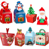 New Christmas Candy Box Gift Bags Xmas Deer Santa Claus Cookie Candy Packages Merry Christmas DIY Home Party Decoration