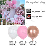 1set Macaron Baby Purple Balloons Set Pink Chrome Gold Garland Arch Kit Wedding Birthday Party Decoration Supplies Baptism Kid