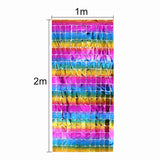 2M 3M 4M Metallic Foil Fringe Shimmer Backdrop Wedding Party Wall Decoration Photo Booth Backdrop Tinsel Glitter Curtain Gold