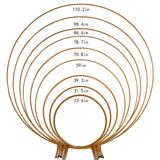 Circle Wedding Props Birthday Decor Wrought Iron Round Ring Arch Backdrop Round Arch Lawn Artificial Flower Row Stand Wall Shelf