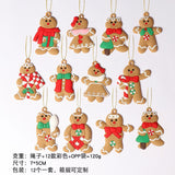 Christmas Gift 6/12Pcs Cute Funny Christmas Tree Decoration Hanging Pendant Gingerbread Man Xmas Tree Decor Ornament 2021 Newest Kid Gift