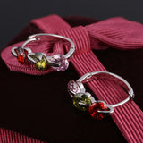 Fashion Design Small Huggie  Hoop Earrings for Womens Paved Zirconia Crystal Stone Earing Jewelry pendientes mujer moda