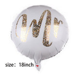 Christmas Gift 6pcs 18inch Happy Anniversary Balloons Anniversary Wedding Party Decor Mr and  Mrs Aluminum Foil Balloon Supplies