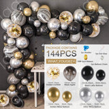 Cifeeo Black Gold Balloon Garland Arch Kit Confetti Latex Balloon 30th 40th 50th Birthday Party Balloons Decorations Adults Baby Shower