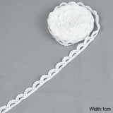 5 Yards White Lace Milk Silk Water Soluble Embroidery Lace Ribbon Trim Fabric For Sewing Apparel Accessories Handmade DIY Crafts