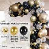 Cifeeo Black Gold Balloon Garland Arch Kit Confetti Latex Balloon 30th 40th 50th Birthday Party Balloons Decorations Adults Baby Shower