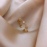 new classic small round rings Japanese luxury jewelry European and American women sexy index finger student opening ring