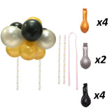 10PCS/PACK 5 Inch Balloon Cake Topper Metallic Confetti Latex Balons For Birthday Baby Shower Wedding Jungle Party Decoration