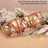 Christmas Gift Wooden Christmas Pendant Merry Christmas Decor for Home 2021 Navidad Ornaments Christmas Tree Decor Xmas Gifts New Year 2022