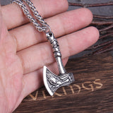 Christmas Gift Never Fade Wolf And Raven Slavic Amulets Talismans Viking Odin Axe Necklaces & Pendants Norse Vikings Jewelry Turkish Men Wicca