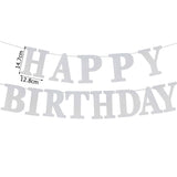 13 Flags Happy Birthday Banner Letter Print Shining Paper Bunting Garland for Kids Adults Birthday Party Decorations Supplies