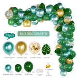 PATIMATE 167pcs Green Balloon Garland Latex Balloon Arch Safari Jungle Party Wild One Birthday Party Decoration Kids Baby Shower