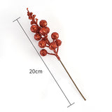 15pc Christmas Decorations 2022 Flash Flowers Christmas Berry Ornament DIY Wreath Crafts Gift Fireplace for Holiday Home Decor