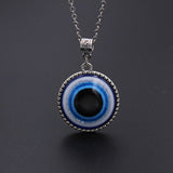 Back To School  1PC Blue Glass 30mm Evil Eye Pendants Necklace For Women Men Turkey Evil Eyes Lucky Necklace Choker Jewelry Accessories