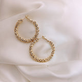 Fashion exaggerated metal woven Large Circle Earrings Simple ladies Earrings suitable for European and American women