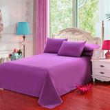 Cifeeo Bedding Sheet Combed Cotton Home Textile Solid Color Flat Sheets Bed Linens Queen King Size Bedspread (Pillowcase Can Order)