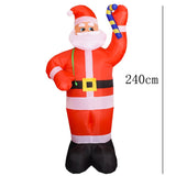 Christmas Gift Christmas Inflatables Tree Airblown Santa Claus Climbing Tree Chased by Puppy Dog Lighted for Home Outdoor Yard Lawn Decorations